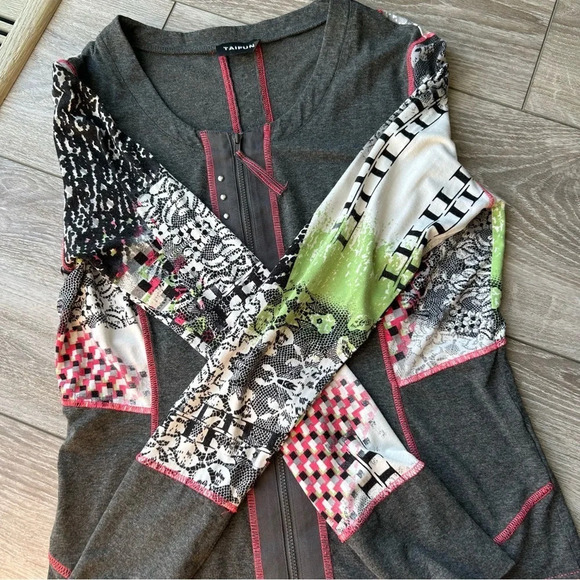 Taifun Grey Jersey Fabric Full Zip Long Sleeve - Picture 6 of 14